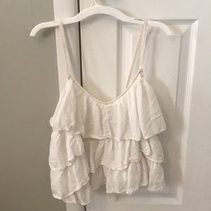 ▫️▫️Urban outfitters white ruffle tank top▫️▫️